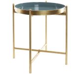 MESA AUXILIAR METAL 33X33X40 DOURADO