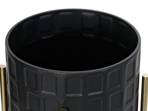 FLOREIRA CONJ.2 METAL 40X40X58,5 PRETO