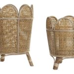 FLOREIRAS C/PES CONJ.2 RATAN 35X35X44