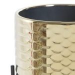 VASO CERAMICA C/PES COR:DOURADO