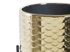 VASO CERAMICA C/PES COR:DOURADO