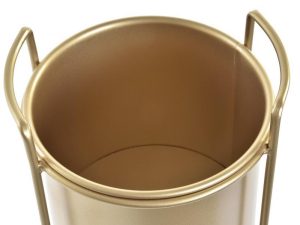 FLOREIRA C/PES CONJ.3 METAL 30X30X80 DOURADO