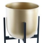 FLOREIRA METAL 20X20X52 DOURADO