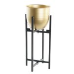 FLOREIRA METAL 16X16X38 DOURADO