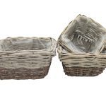 CESTOS QUADR. CONJ.3 26X15ALT.CM