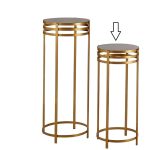 MESA COLUNA C/TAMPO VIDRO PRETO DIA.35X80 ALT.CM