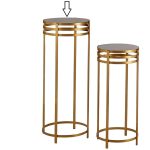 MESA COLUNA C/TAMPO VIDRO PRETO DIA.40X1,00MT ALT.