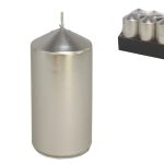 VELA PILAR 12.5X6CM COR:PRATA