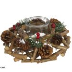 PORTAVELA NEVADO NATURAL 22CM
