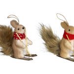 ESQUILO C/SKI PENDURAR 12CM SORTIDOS