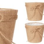 VASO TECIDO C/LAÇO SERRAPILHEIRA COR:CASTANHO