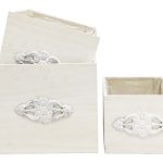 CONJ.3 CAIXA MAD. GRAVADA GRD.- 30X30XALT.26CM