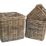 CONJ.3 CESTOS RATTAN GRD-30X30XALT.28CM