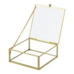 CAIXA VIDRO+METAL COR:OURO