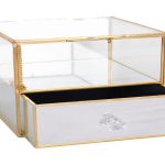 CAIXA VIDRO+METAL C/GAVETA