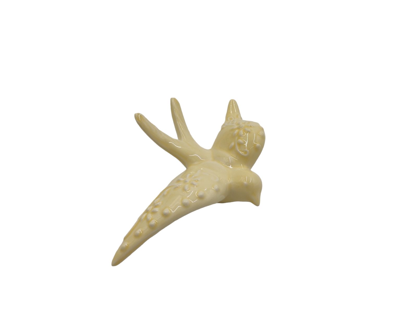 F113.000122.3 CERAMICA- ANDORINHA FLORES C.10,5XL.17X5ALT. COR:AMARELO VIDRADO - Image 1