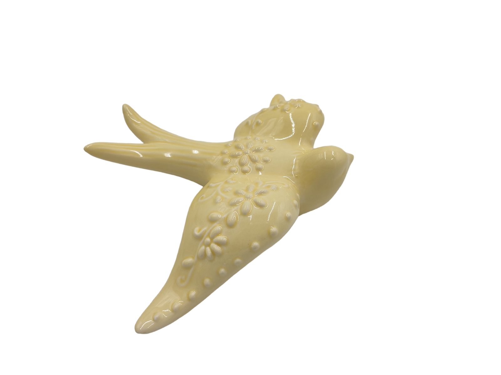 F113.000123.3 CERAMICA- ANDORINHA FLORES C.20XL.29X7,5ALT. COR:AMARELO VIDRADO - Image 1