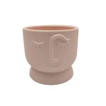 CERAMICA- JARRA SUNY DIA.14X13CM ALT. COR:ROSA MATE