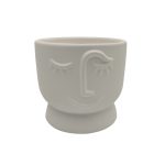 CERAMICA- JARRA SUNY DIA.14X13CM ALT. COR:BRANCO MATE