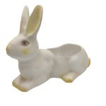 CERAMICA- COELHO DEITADO ABERTO L.17,5XC.33X25ALT COR:AMARELO MATE