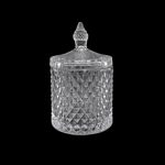 VIDRO -BOMBONEIRA COR TRANSPARENTE 11X18CM