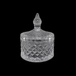 VIDRO -BOMBONEIRA COR TRANSPARENTE 11X13CM