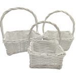 CONJ.3 CESTAS VIME 30X30X38CM COR:BRANCO