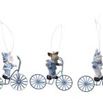 BICICLETA METAL C/FIGURA RESINA 9,6X9 CM