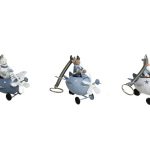 AVIAO METAL C/FIGURA RESINA 9,5X8X7,2 CM