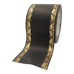 FITA FUNERAL 8CMX50MTS COR:PRETO/OURO