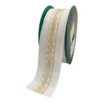 FITA TECIDO FIO OURO 4CMX10MTS COR:BRANCO