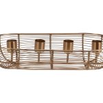 SUPORTE P/VELAS METAL COR:DOURADO