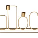 CANDELABRO P/4VELAS 27X15CM COR:OURO