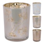 COPO PORTAVELAS VIDRO 10X12CM SORTIDOS