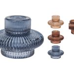 PORTAVELAS VIDRO 6CM SORTIDOS