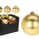 BOLA NATAL 12CM SORTIDAS COR:OURO