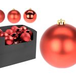 BOLA NATAL 12CM SORTIDAS COR:VERMELHO