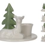 PORTAVELAS CERAMICA 8CM SORTIDOS