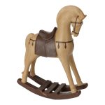 CAVALO DE BALOIÇO MADEIRA 20CM