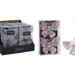 CONJ.2 BORBLETAS PLASTICO 11CM ROSA