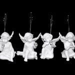 MARFINITE -ANJO SENTADO C/MOLA COR BRANCO