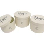 CONJ. 3 CAIXAS CARTAO COR CREME