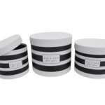 CONJ. 3 CAIXAS CARTAO RED. COR BRANCO/PRETO