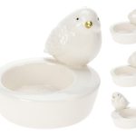 PORTA VELA CERAMICA C/PASSARO 8X7CM