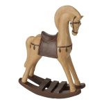 CAVALO BALOIÇO MADEIRA 16CM