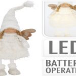 ANJO DECORATICO C/LED 80CM BRANCO