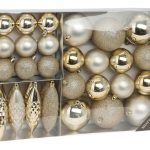 BOLAS NATAL GLITTER 31PC OURO