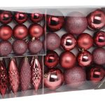 BOLAS NATAL GLITTER 31PC ROSA