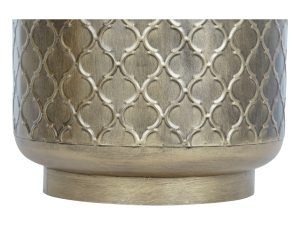CONJ.3 VASOS METAL DOURADO