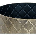 CONJ.3 VASOS METAL DOURADO